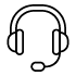 Íconos de auriculares con micrófono