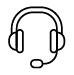 Ícono de un auricular con micrófono