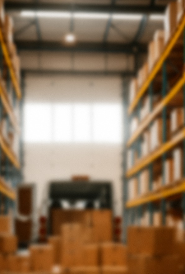 Imagen de una fábrica con varios paquetes